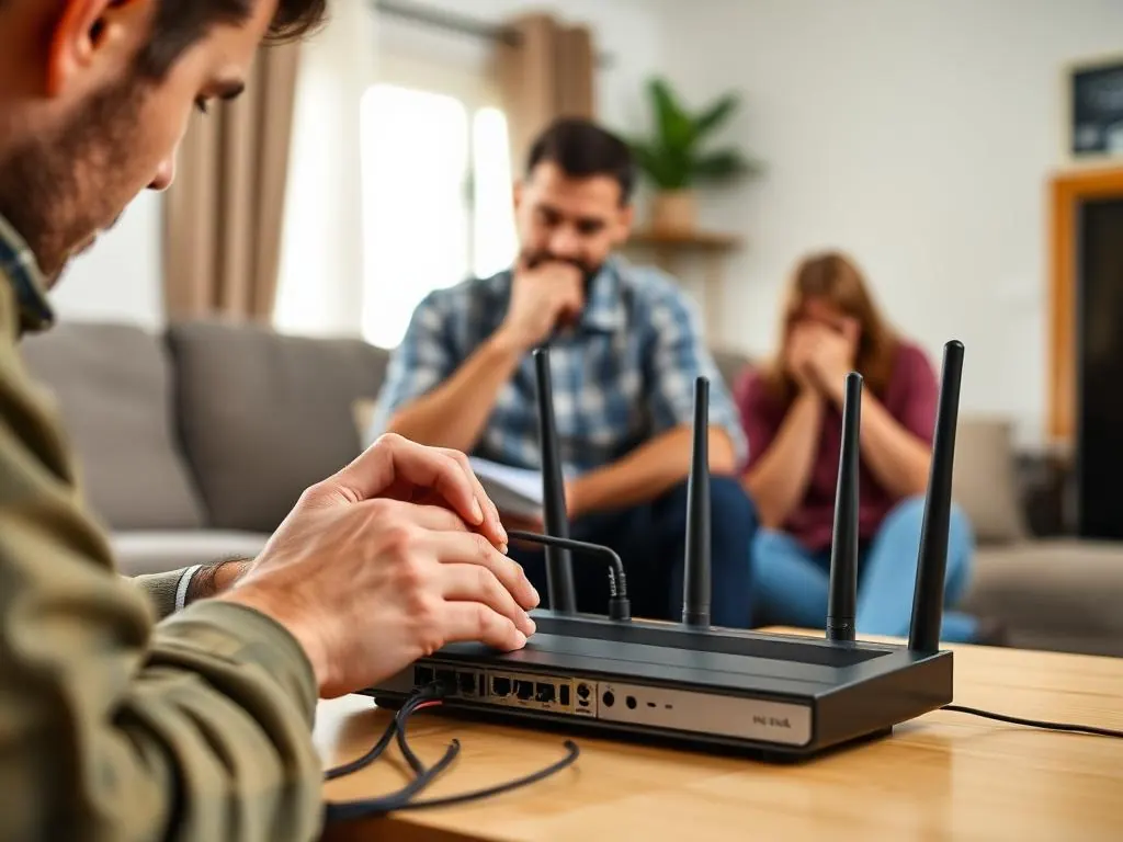 Tekniker fejlfinder WiFi der falder ud